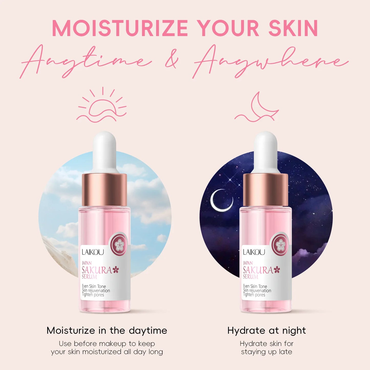 LAIKOU Japan Sakura Serum – Even Skin Tone, Hydration & Firming Essence