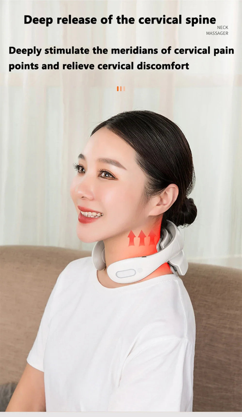 Neck Smart Massager — Rechargeable Heating & Pulse Therapy