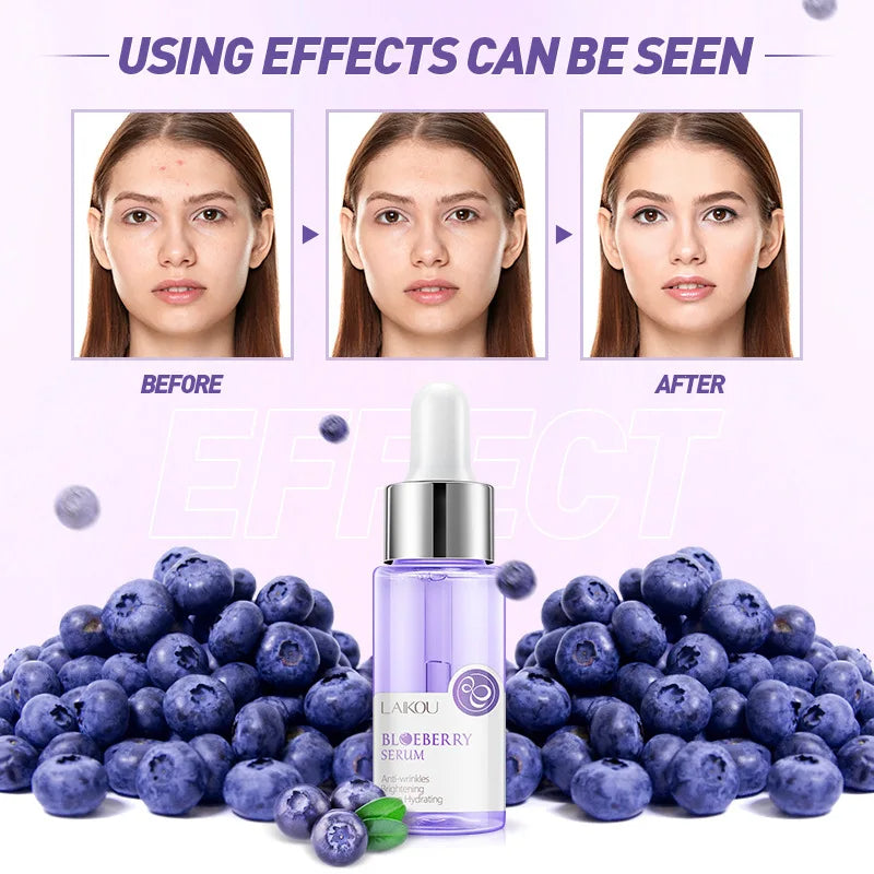 LAIKOU Japanese Blueberry Face Serum – Anti-Wrinkle Hydrating Essence