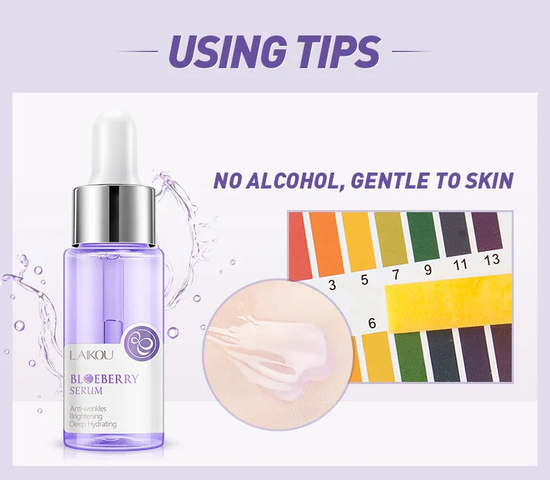 LAIKOU Japanese Blueberry Face Serum – Anti-Wrinkle Hydrating Essence