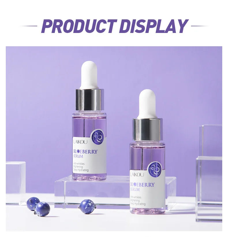 LAIKOU Japanese Blueberry Face Serum – Anti-Wrinkle Hydrating Essence