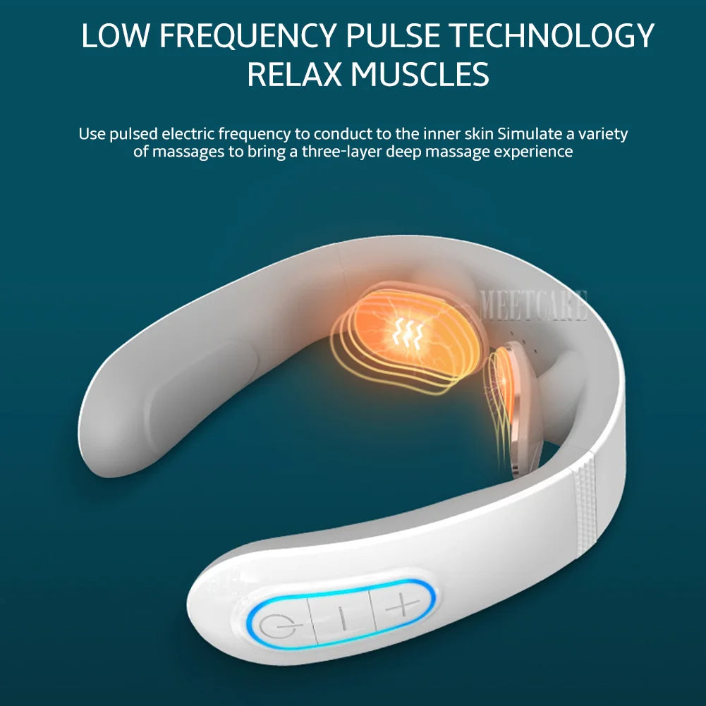 Neck Smart Massager — Rechargeable Heating & Pulse Therapy