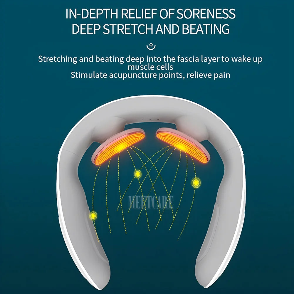 Neck Smart Massager — Rechargeable Heating & Pulse Therapy