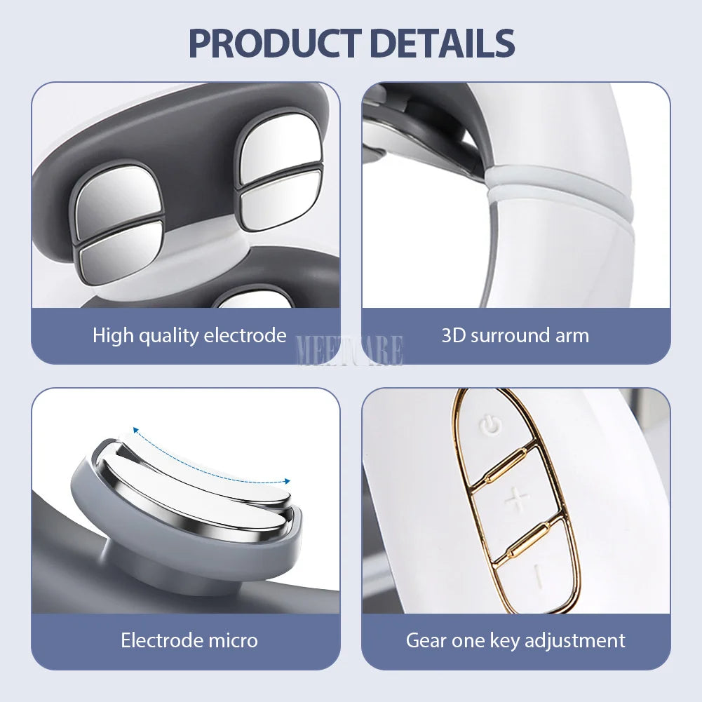 Neck Smart Massager — Rechargeable Heating & Pulse Therapy