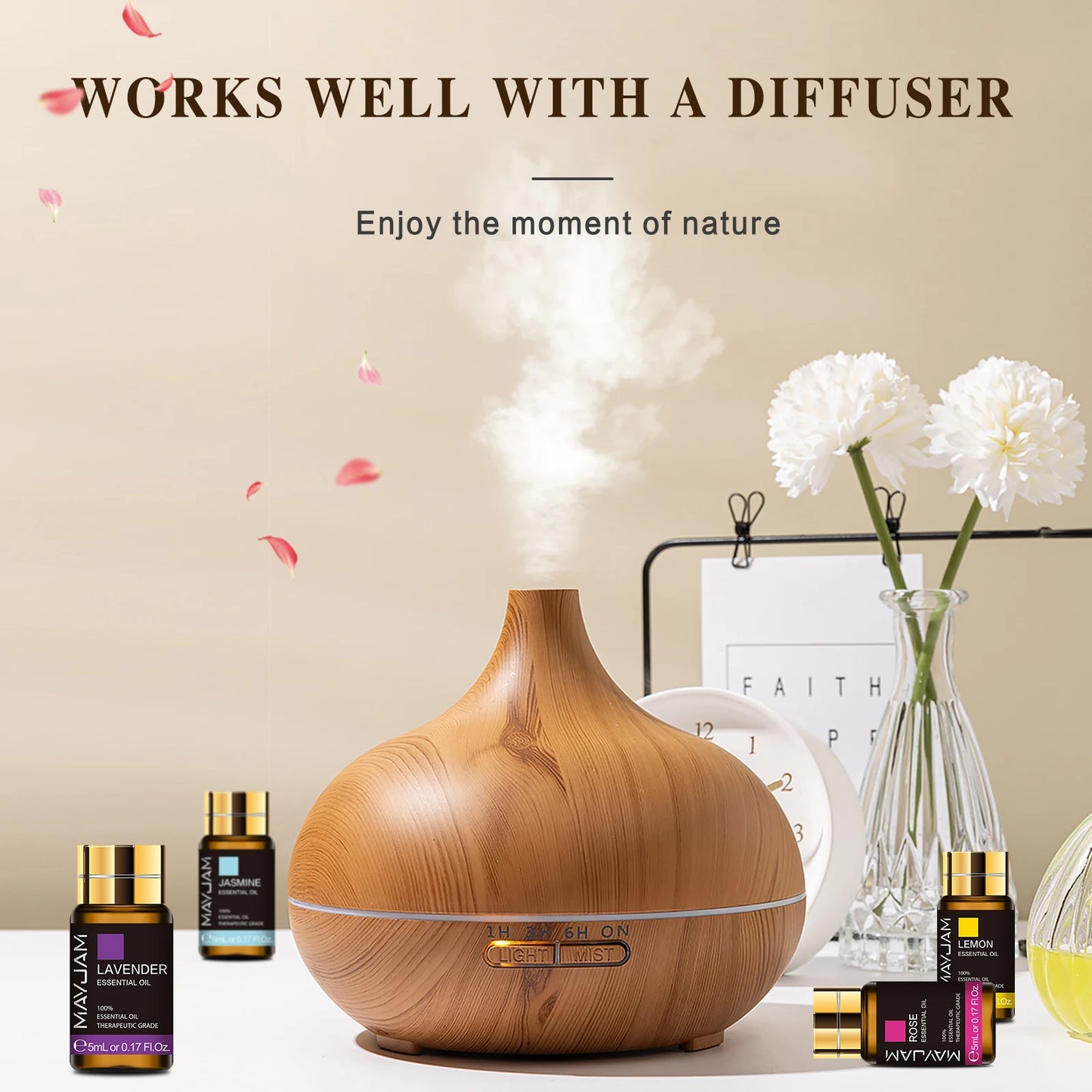 MAYJAM 20PCS 28PCS 35PCS Essential Oils Gift Set For Aromatherapy Diffuser Humidifier Candle Lavender Vanilla Lemon Bergamot Oil