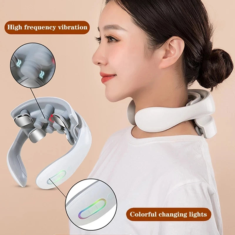 Upgraded Neck Smart Massager — TENS Pulse Therapy & 8D Simulated Techniques