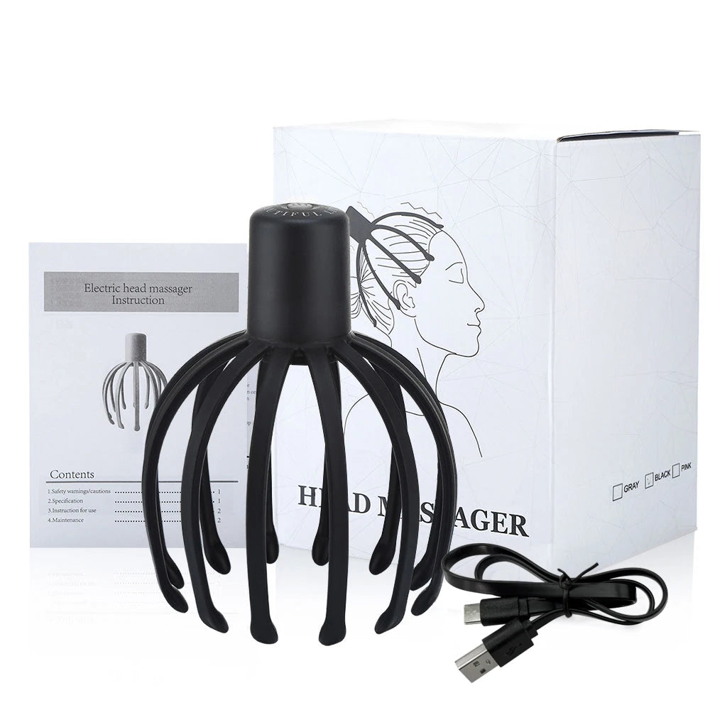 Intelligent Electric Octopus Head Massager Soul Extraction, Head Scratching Meridian Dredging, Scalp Massage And Relaxation Tool