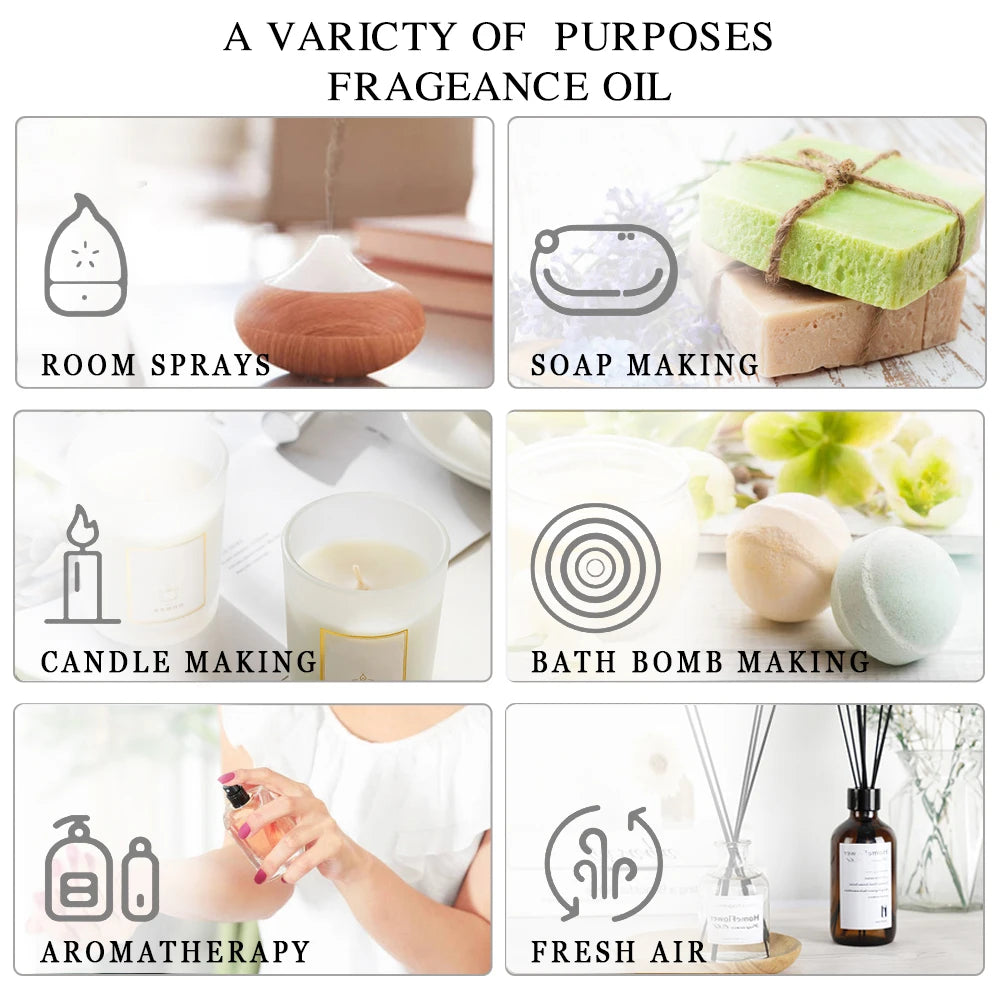 MAYJAM 20PCS 28PCS 35PCS Essential Oils Gift Set For Aromatherapy Diffuser Humidifier Candle Lavender Vanilla Lemon Bergamot Oil