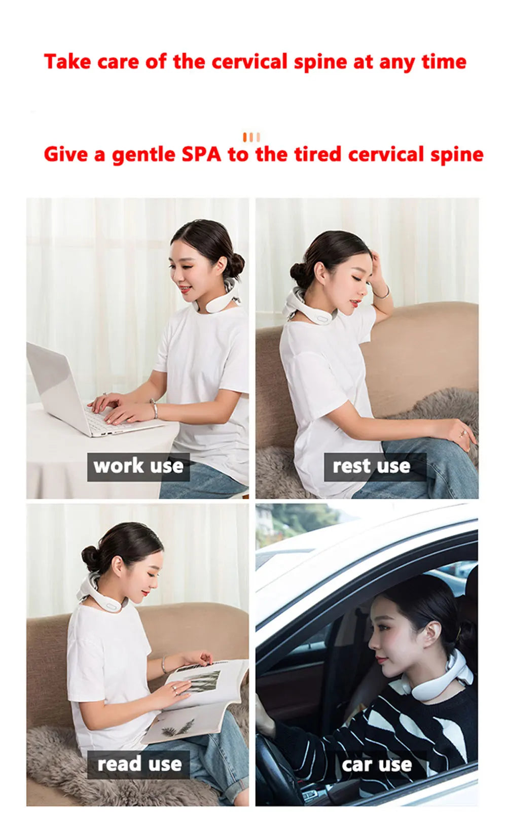 Upgraded Neck Smart Massager — TENS Pulse Therapy & 8D Simulated Techniques