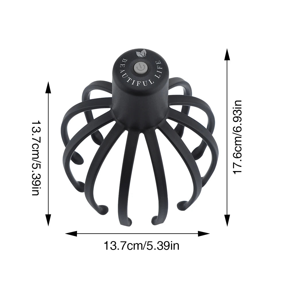 Intelligent Electric Octopus Head Massager Soul Extraction, Head Scratching Meridian Dredging, Scalp Massage And Relaxation Tool