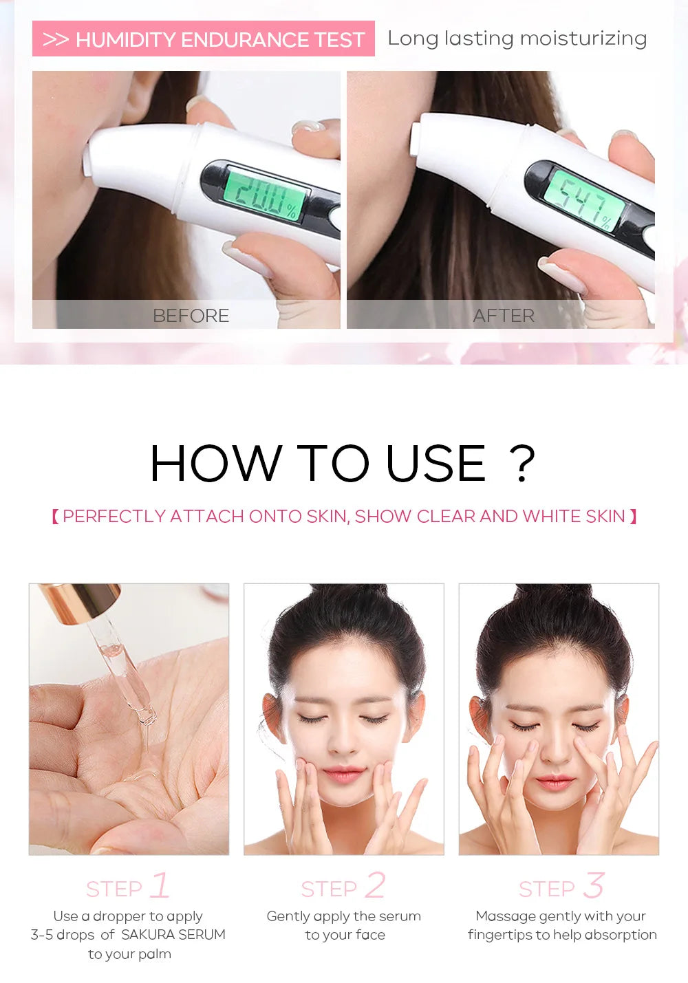 LAIKOU Japan Sakura Serum – Even Skin Tone, Hydration & Firming Essence