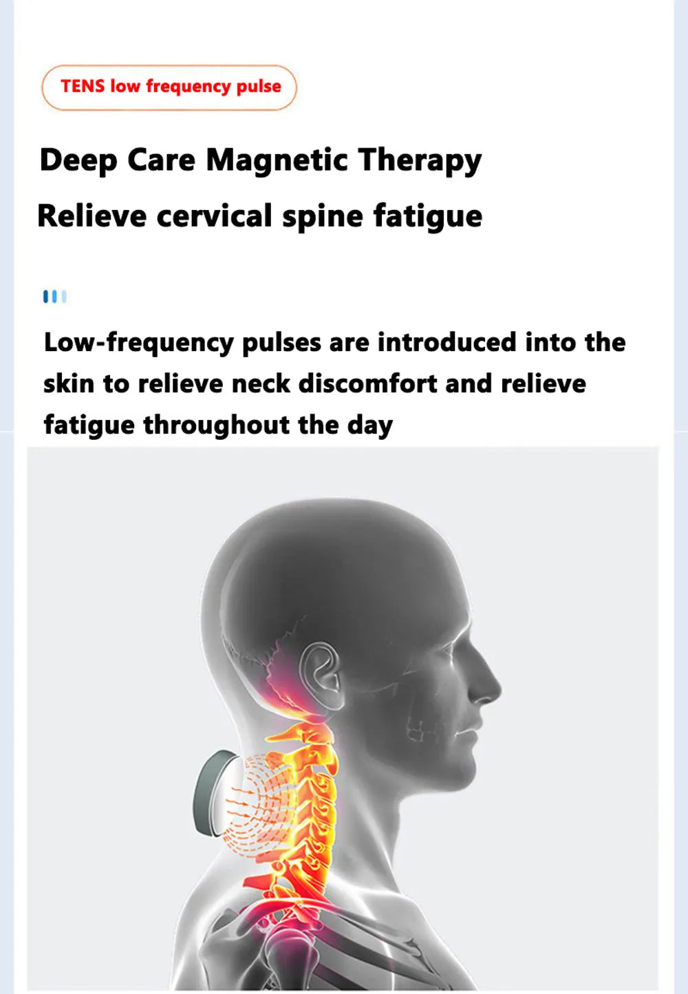 Upgraded Neck Smart Massager — TENS Pulse Therapy & 8D Simulated Techniques