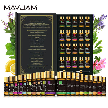 Mayjam 20 pcs 28 יחידות 35 יחידות שמנים אתרים סט מתנה למפזר ארומתרפיה נר האדים נר לבנדר וניל לימון ברגמוט שמן