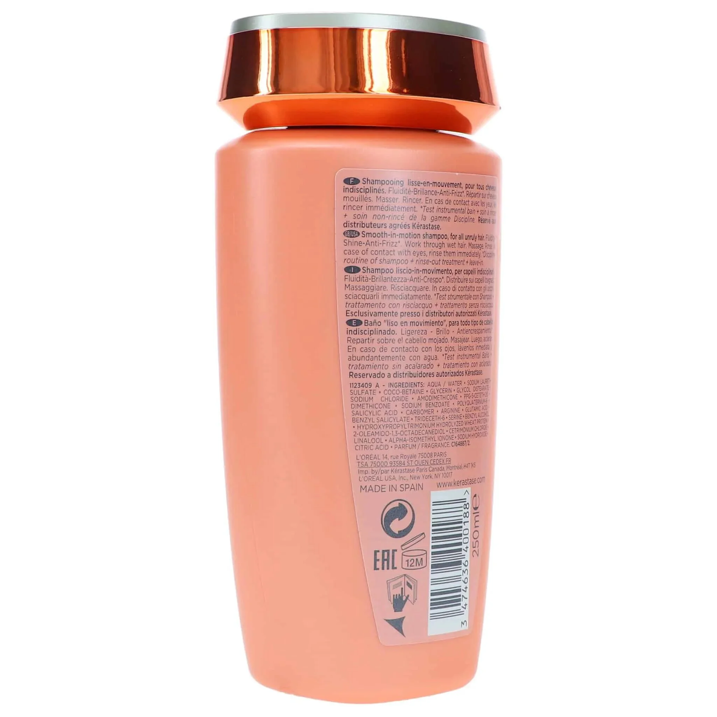 משמעת שמפו נטול סולפטים Bain Fluidealiste לשיער לא סורר 250 מ"ל/8.5oz