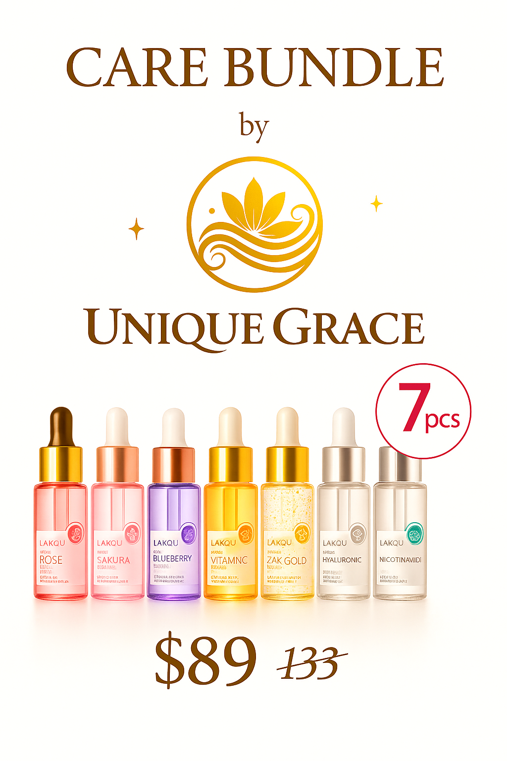 LAIKOU 7-Piece Premium Serum Collection Bundle