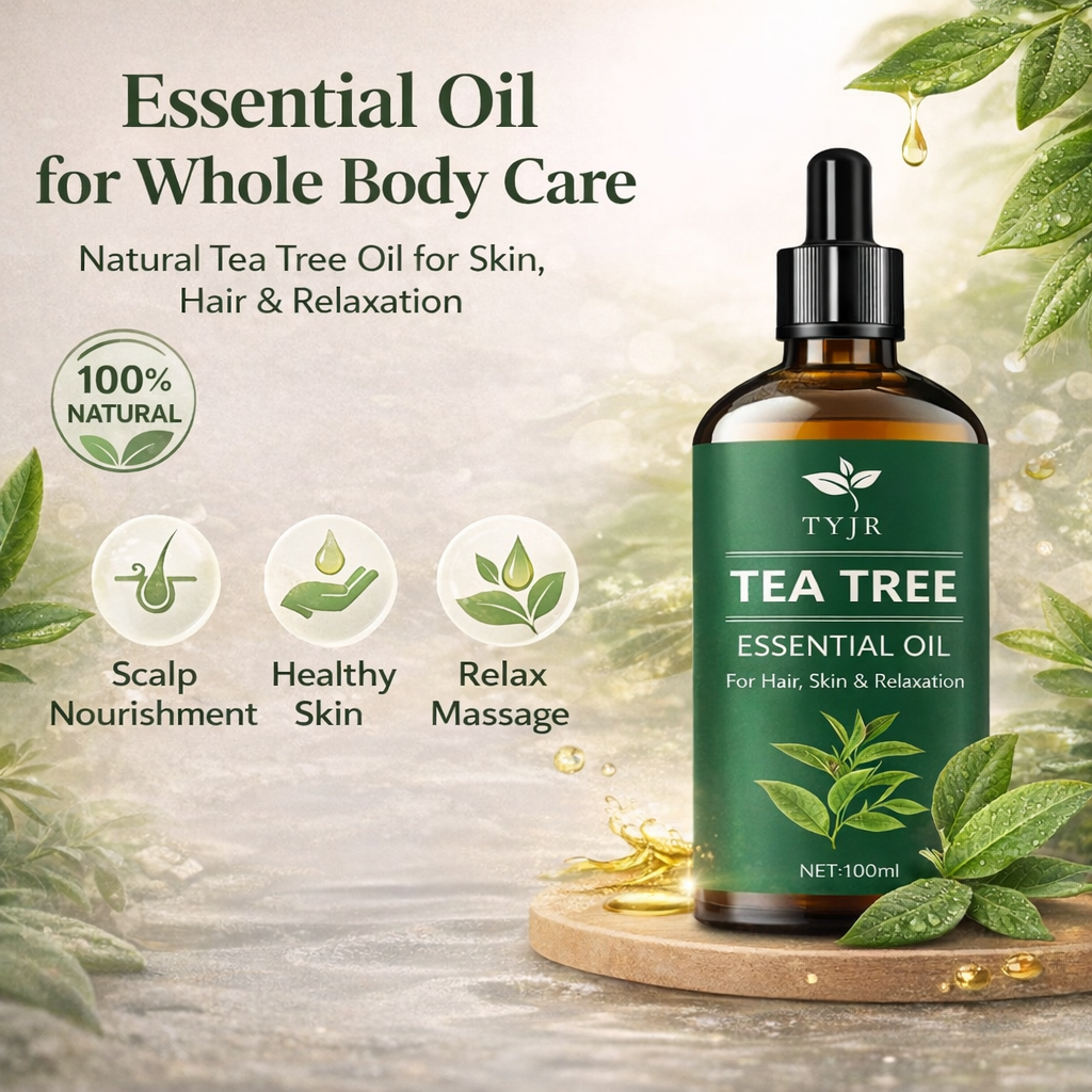 Tea Tree Essential Oil for Hair, Skin & Body Care