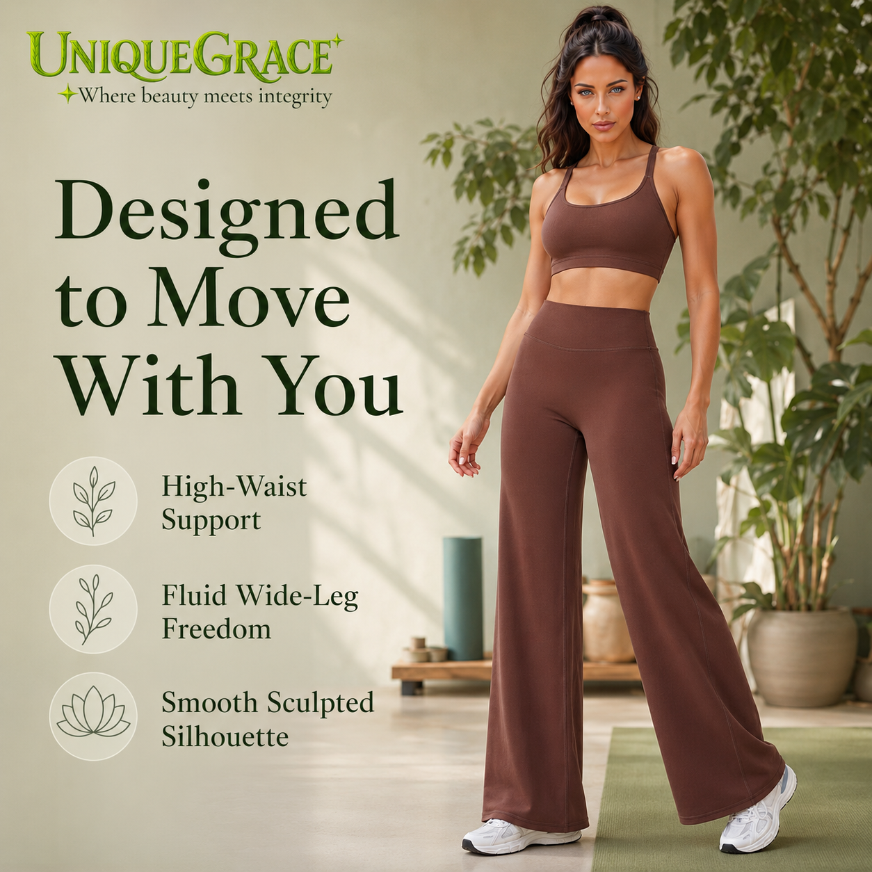 High-Waist Wide-Leg Yoga Pants