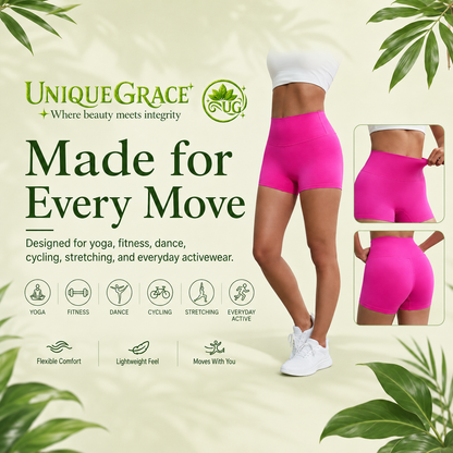 High-Waist Seamless Yoga Biker Shorts for Woman