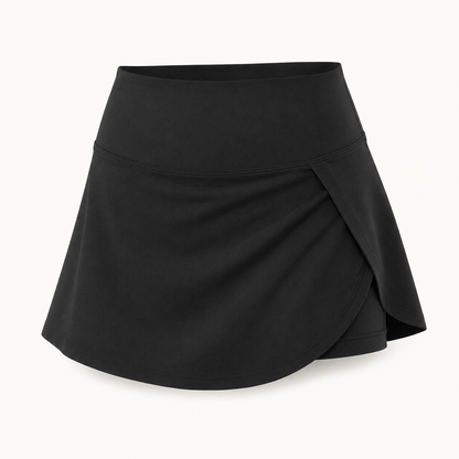High-Waist Tennis Yoga Skirt with Built-In Shorts