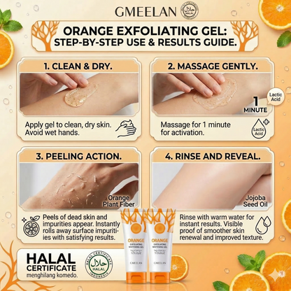 GMEELAN Orange Exfoliating Gel 50g – Gentle Peeling &amp; Smoothing Care