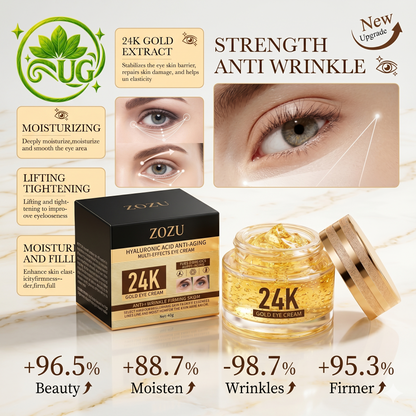 24k Gold Hyaluronic Acid Eye Cream Anti Dark Circles Eye Bags