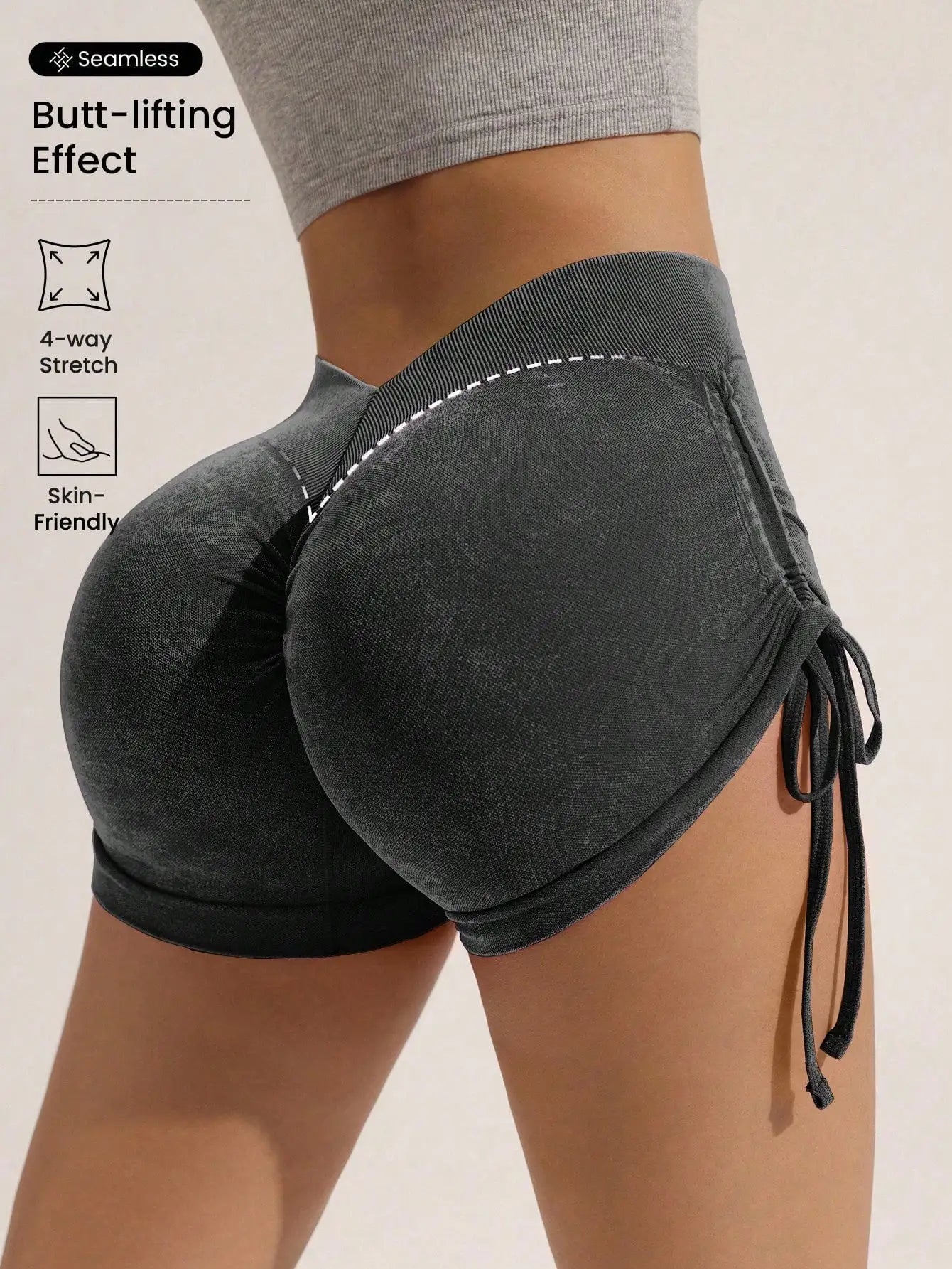 Ovesport™ Seamless High-Waist Yoga Shorts