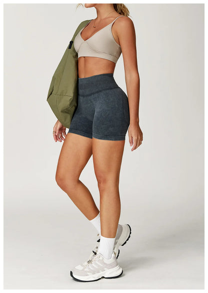 Seamless High-Waist Sculpt Yoga Shorts