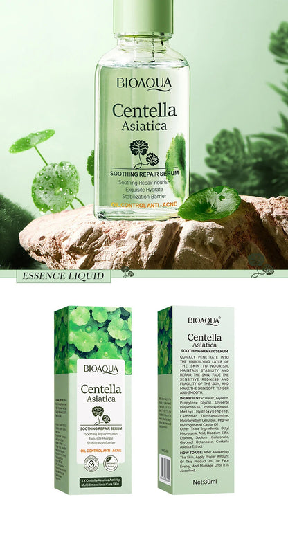 2  pcs BIOAQUA Centella Asiatica Face Serum skincare Facial Essence Moisturizing Repairing Anti-aging Facial Serum Skin Care