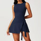 Tie-Wrap Active Dress with Built-In Shorts