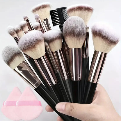 Professional 3-20PCS Rose Gold Makeup Brushes