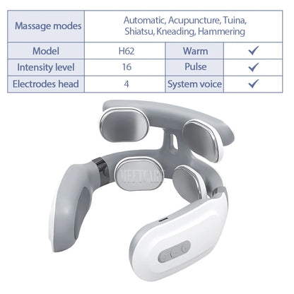 TENS Pulse Rücken Nackenmassage Wireless Smart Sholder Cervical Massager Heizung Linderung Schmerzen Muscle Punch Schlagen Gesundheit