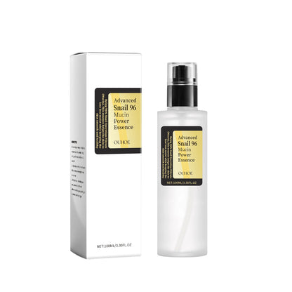 חילזון מתקדם של Ouhoe 96 Mucin Power Essence - הידרציה אינטנסיבית ותיקון עור (100 מ"ל)