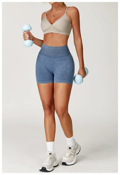 Seamless High-Waist Sculpt Yoga Shorts