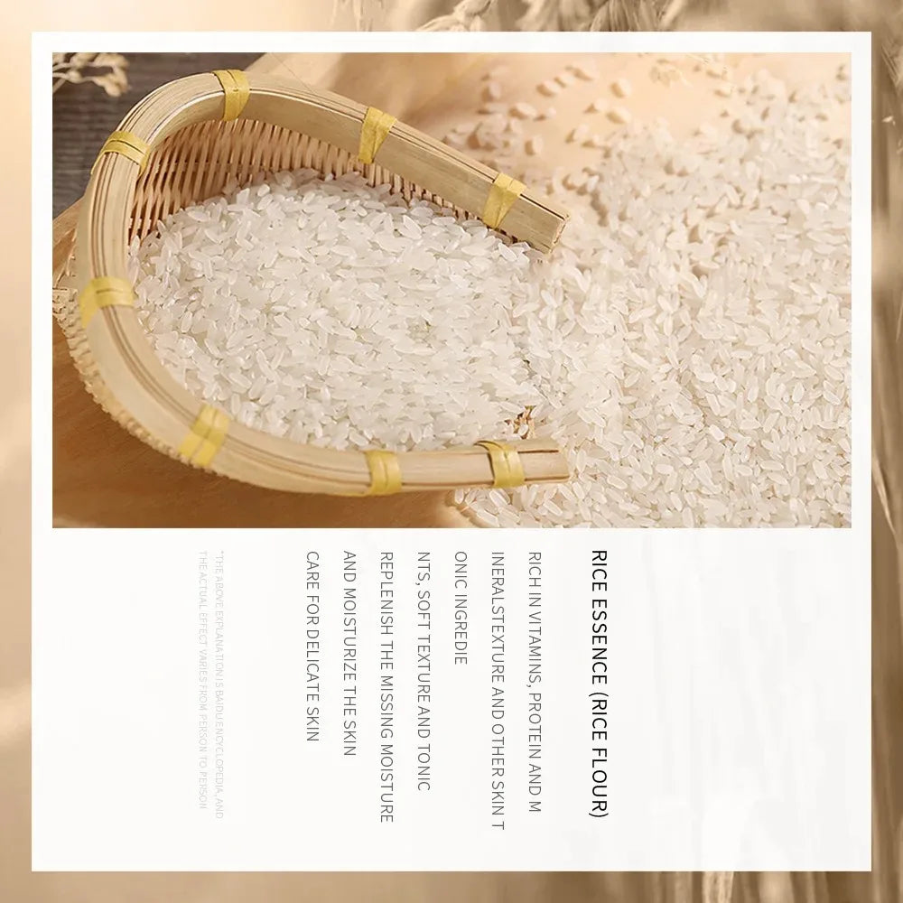 Rice Raw Pulp Serum Hyaluronic Acid Face Nourishing Moisturizing Whitening Anti-Wrinkle Shrinks Pores Skin Care Beauty Health