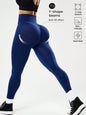 Seamless Butt-Lifting Yoga Leggings with Cross Waistband