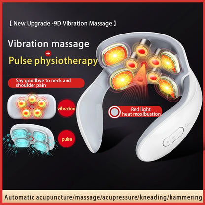 Upgraded Neck Smart Massager — TENS Pulse Therapy &amp; 8D Simulated Techniques