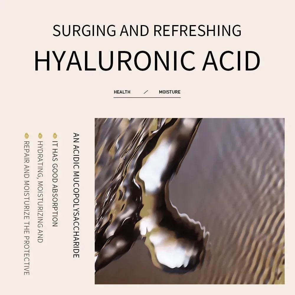 Rice Raw Pulp Serum Hyaluronic Acid Face Nourishing Moisturizing Whitening Anti-Wrinkle Shrinks Pores Skin Care Beauty Health