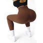 Ribbed High-Waist Seamless Yoga Leggings