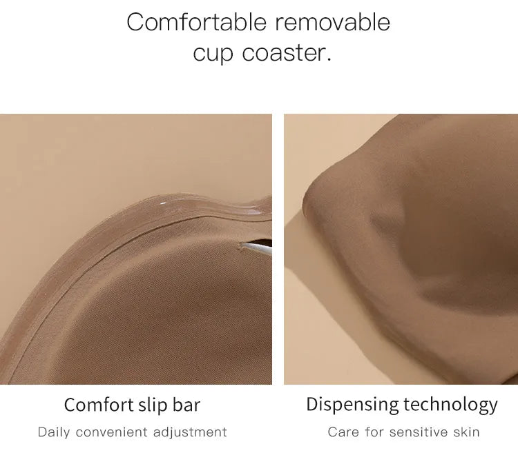 Wireless Strapless Side-Buckle Bra – Seamless Anti-Slip Support