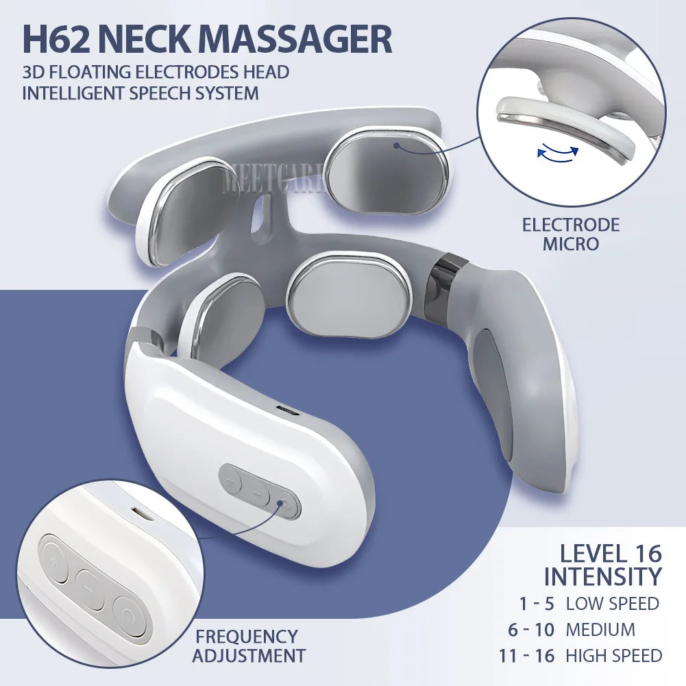 TENS Pulse Rücken Nackenmassage Wireless Smart Sholder Cervical Massager Heizung Linderung Schmerzen Muscle Punch Schlagen Gesundheit