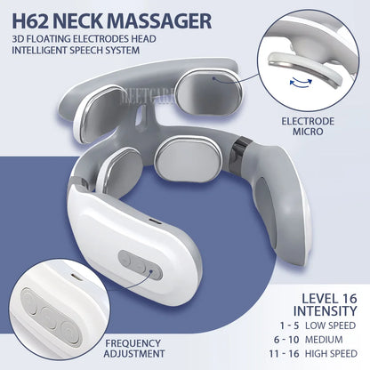 TENS Pulse Rücken Nackenmassage Wireless Smart Sholder Cervical Massager Heizung Linderung Schmerzen Muscle Punch Schlagen Gesundheit