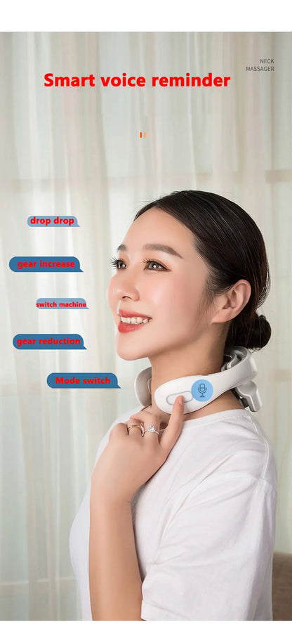 Upgraded Neck Smart Massager — TENS Pulse Therapy &amp; 8D Simulated Techniques