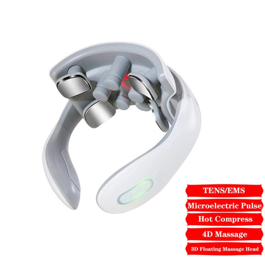 Upgraded Neck Smart Massager — TENS Pulse Therapy &amp; 8D Simulated Techniques