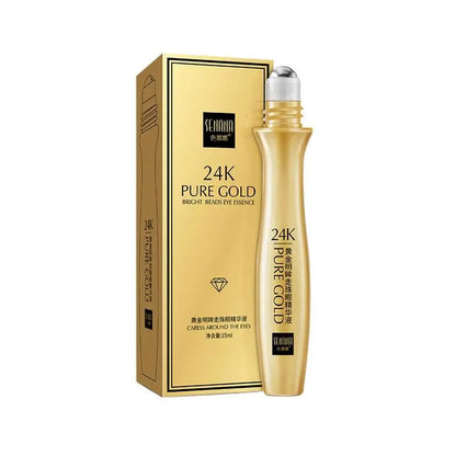 24K Gold Helle Eye Roller Augen Creme Feuchtigkeitsspendende Feuchtigkeitsspendende Augen Serum Augen Pflege Augenringe Entfernung Anti Auge Taschen 15ml L2P8