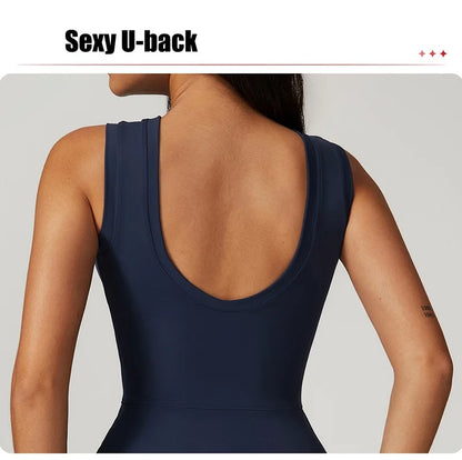 Tie-Wrap Active Dress with Built-In Shorts