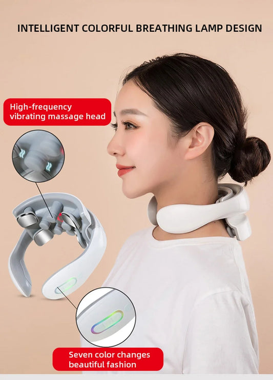 Neck Smart Massager — Rechargeable Heating &amp; Pulse Therapy