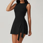 Tie-Wrap Active Dress with Built-In Shorts