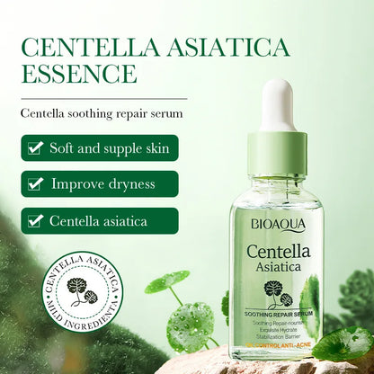 2  pcs BIOAQUA Centella Asiatica Face Serum skincare Facial Essence Moisturizing Repairing Anti-aging Facial Serum Skin Care