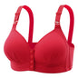 Soft Ribbed Wireless Push Up Bra High Elastic Front Buckle 3D Cups Breathable Comfort No Steel Ring Sizes M-XXXL