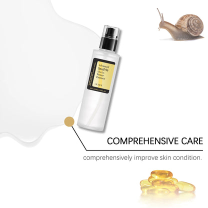 חילזון מתקדם של Ouhoe 96 Mucin Power Essence - הידרציה אינטנסיבית ותיקון עור (100 מ"ל)